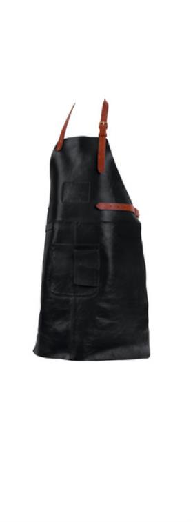 HOLIDAY TRAVEL Grill apron, black, leather