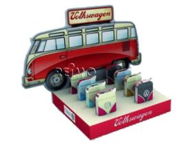 VW Collection Lighters, Display, VW Bulli Front, 8 pieces in 4 colours