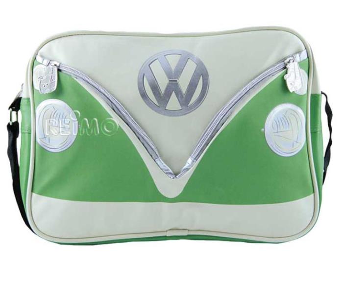 VW Collection Skuldertaske VW Bulli, grøn / creme