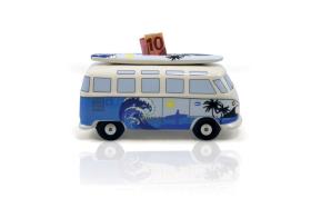 VW Collection money box Bulli Surf with surf board, porcelain