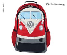 VW Collection backpack, red, 43x37x13cm, polyester fabric