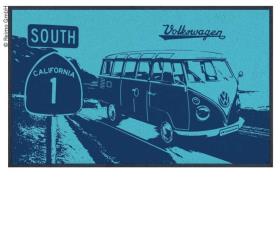 VW Collection Bulli Dørmåtte, blå HIGHWAY 1, 75x50cm, 100% nylon