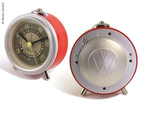 VW Collection Bulli alarm clock TACHO, red, quartz movement, alarm function