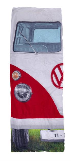 Camping Sleeping Bag, VW Collection VW T1, 180x75cm, red