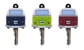 VW Collection key cover, set of 3: red, green, blue