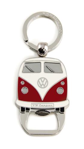 VW Collection key ring with bottle opener, red