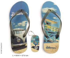 VW Collection T1 Bus toe separator, Beachlife blue, size 42/43