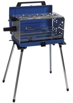 Gas grill, transportabel, 3 flammer, med grillmotor, 30mbar