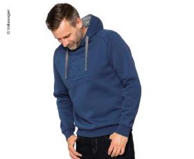 Hooded sweatshirt VW Bulli, size L, dark blue, 65% cotton/35% polyester
