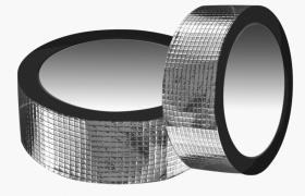 Fabric tape 50mm x 50m silver