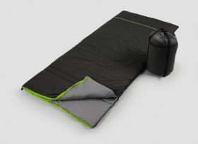 Sleeping Bag Blanket, JASPER Camp4 Sleeping Bag, 210x90cm, grey/lime