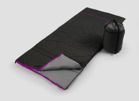 Sleeping Bag Blanket, BARRIE Camp4 Sleeping Bag, 210x90, grey/berry