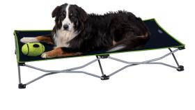 Dog bed / dog couch, foldable 122x62 cm black-lime