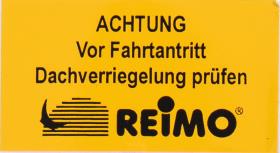 Check roof locking" sticker