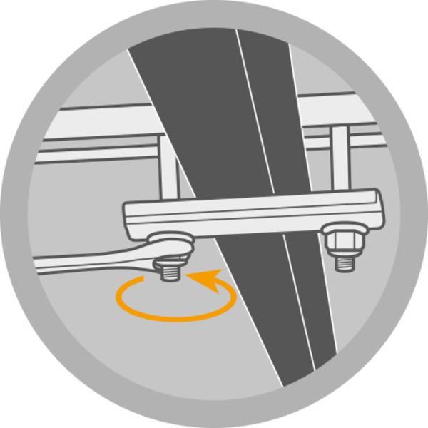 Fastgørelsessæt op til 4,4 cm til TopCamp-tagteltet "DOUBLE-UP"