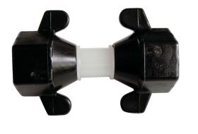 Double screw-on nozzle PP 1/2" x 1/2 "I