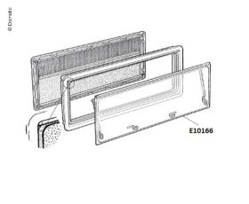 Udvendig ramme 700x300 sort