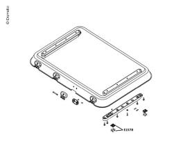Holding profile with mounting parts