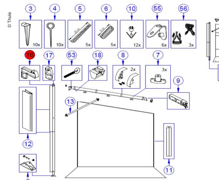 End Piece Mast Saf.Reside