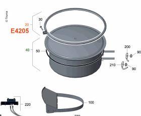 Clamping ring with screw