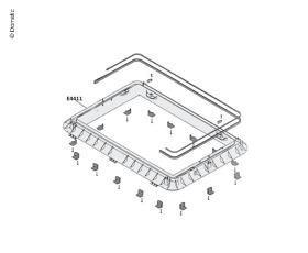 Ekstern ramme f.Heki3 creme