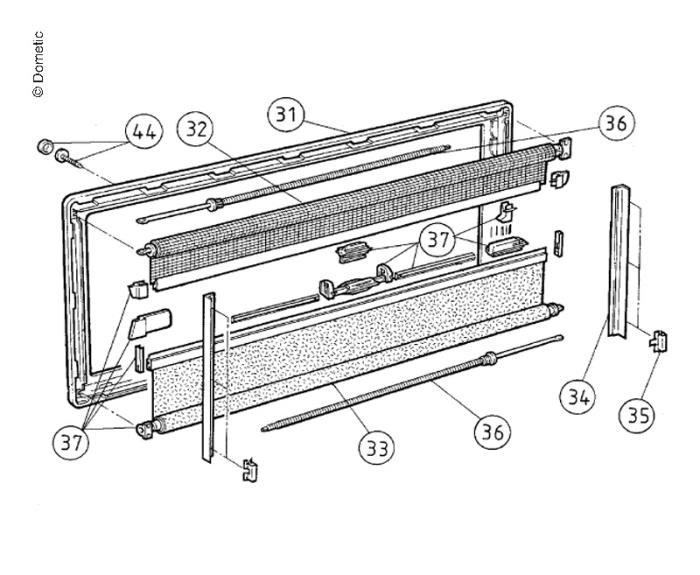 Styrestykker Blackout blind S3 / S4 / S6