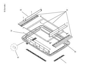 Midi-Heki inner frame without attachments without roller blinds