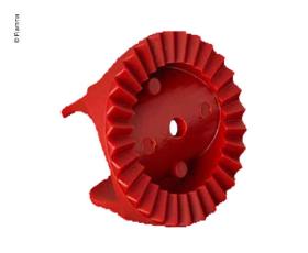 Toothed lock washer red