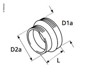 Reduzierstück 80 auf 55mm