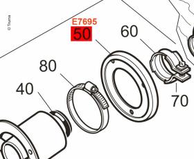 Tæt vægmonteret pejs hvid 97,6 mm