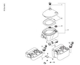 Spildevandstank til Dometic camping toilet 972/974