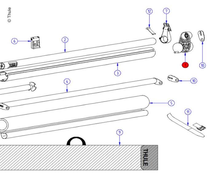 Rol.Tube End Cap Windscre