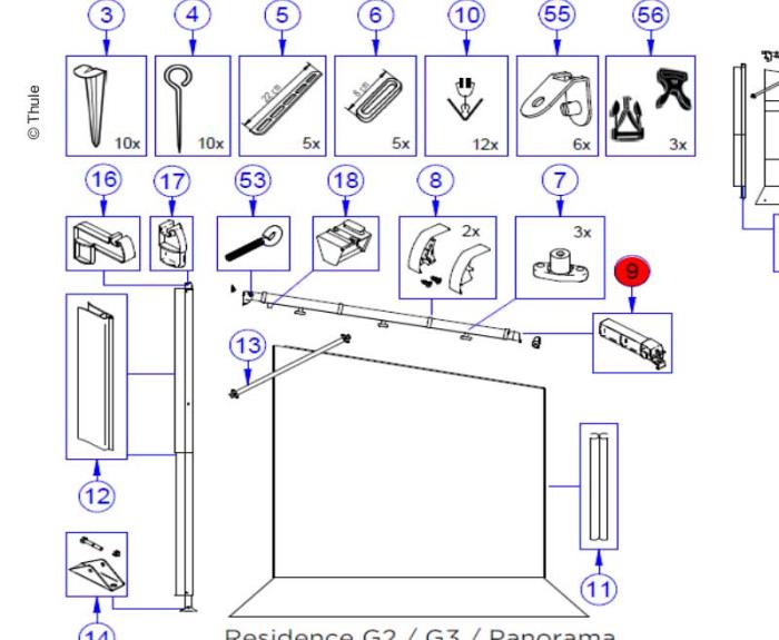 End Piece Tens.Raft.Clamp