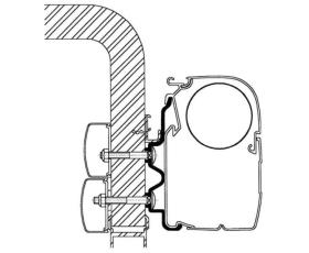 Thule awning wall mounting adapter for Hymercamp 99 / Exsis