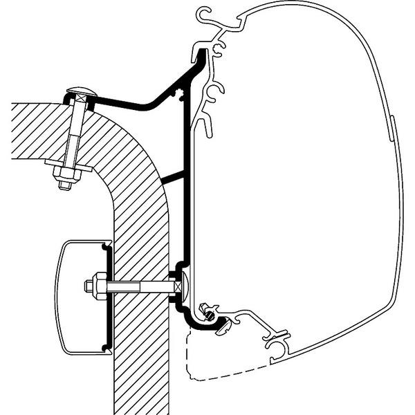 Montering af vægmontering til Hymer Van B2