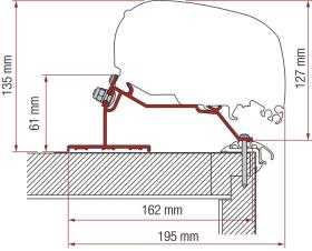 Markisen-Adapter F80 für Caravan Roof