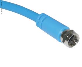 Flexible coaxial cable with F-connectors