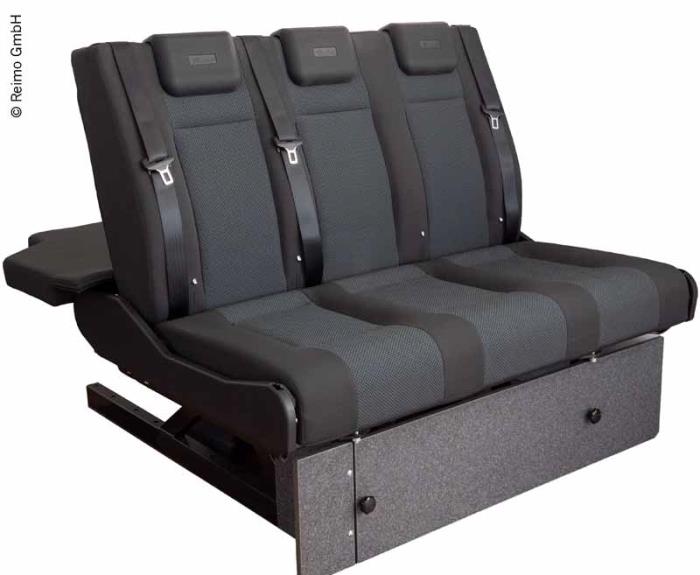 Sovesæde VWT6 V3000 Gr.8 stiv 3-seter møbel Simora T6 2-farve varme