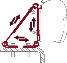 Adapter rail for Fiamma awning F45 for universal use
